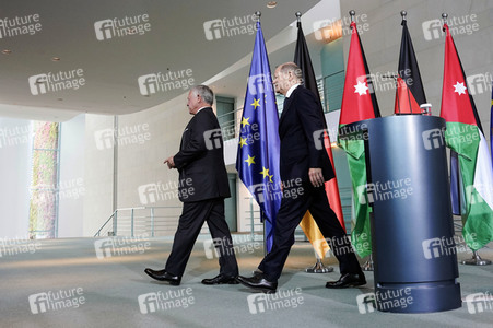 Empfang des Königs von Jordanien im Kanzleramt in Berlin