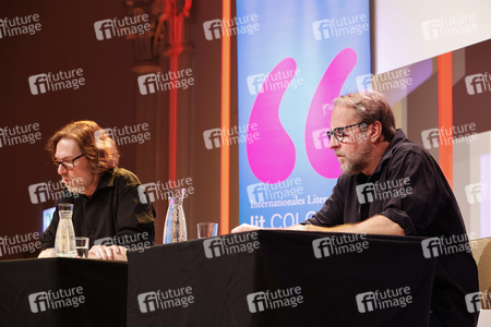 Sven Stricker und Bjarne Mädel auf der lit.Cologne 2023 in Köln