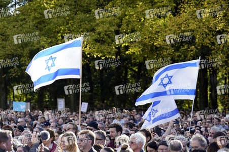 Kundgebung gegen Antisemitismus und für Solidarität mit Israel in Berlin
