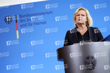 Pressestatement von Nancy Faeser in Berlin
