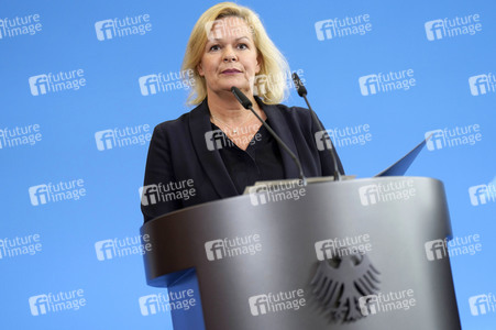 Pressestatement von Nancy Faeser in Berlin