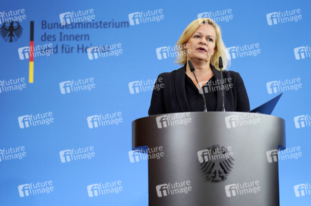 Pressestatement von Nancy Faeser in Berlin