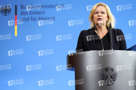 Pressestatement von Nancy Faeser in Berlin