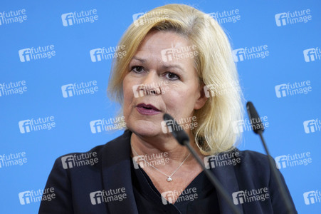 Pressestatement von Nancy Faeser in Berlin
