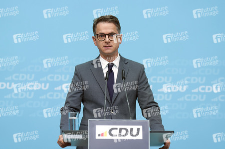 Pressekonferenz nach der Bundesvorstandssitzung der CDU in Berlin