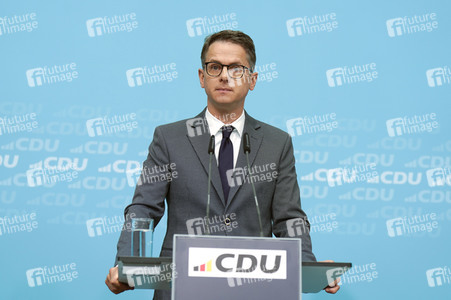 Pressekonferenz nach der Bundesvorstandssitzung der CDU in Berlin