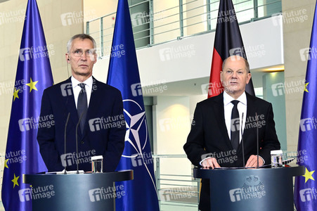 Empfang von Jens Stoltenberg im Kanzleramt in Berlin