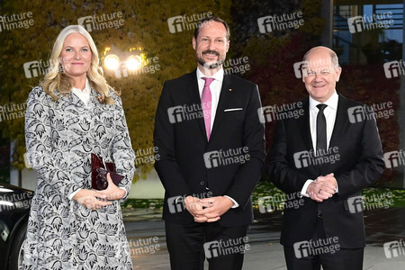 Empfang von Kronprinz Haakon von Norwegen und Kronprinzessin Mette-Marit von Norwegen im Kanzleramt in Berlin