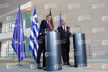 Empfang von Kyriakos Mitsotakis im Kanzleramt in Berlin