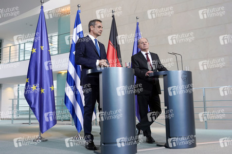 Empfang von Kyriakos Mitsotakis im Kanzleramt in Berlin