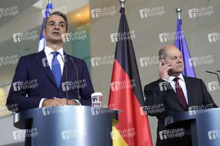 Empfang von Kyriakos Mitsotakis im Kanzleramt in Berlin