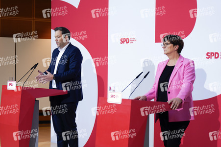 Pressekonferenz der SPD zu Beratungen aktueller Themen in Berlin