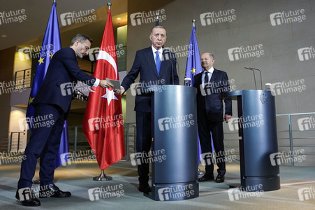 Empfang von Recep Tayyip Erdogan im Kanzleramt in Berlin