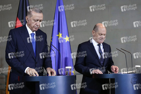 Empfang von Recep Tayyip Erdogan im Kanzleramt in Berlin