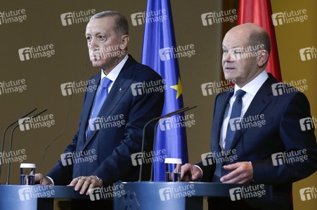 Empfang von Recep Tayyip Erdogan im Kanzleramt in Berlin