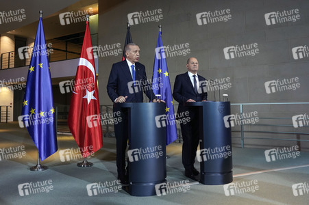 Empfang von Recep Tayyip Erdogan im Kanzleramt in Berlin