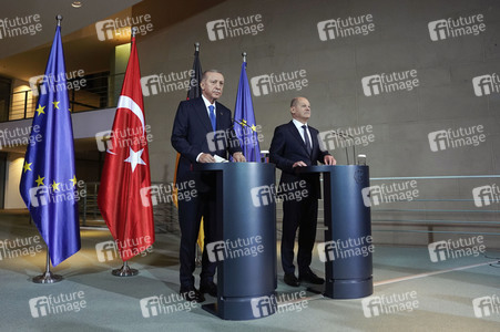 Empfang von Recep Tayyip Erdogan im Kanzleramt in Berlin