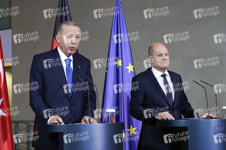 Empfang von Recep Tayyip Erdogan im Kanzleramt in Berlin