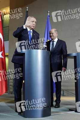Empfang von Recep Tayyip Erdogan im Kanzleramt in Berlin