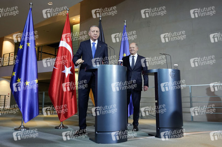 Empfang von Recep Tayyip Erdogan im Kanzleramt in Berlin