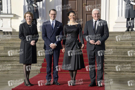 Empfang von Kronprinzessin Victoria von Schweden und Prinz Daniel von Schweden im Schloss Bellevue in Berlin