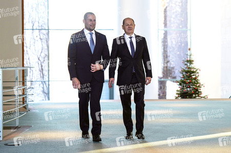 Empfang des Premierministers von Malta im Kanzleramt in Berlin