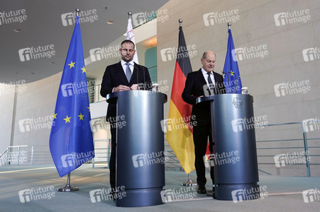 Empfang des Premierministers von Malta im Kanzleramt in Berlin