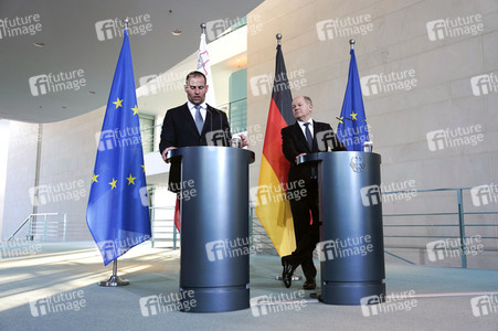 Empfang des Premierministers von Malta im Kanzleramt in Berlin