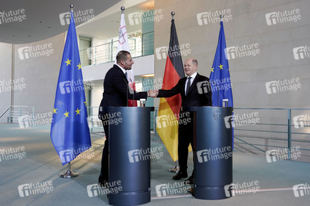 Empfang des Premierministers von Malta im Kanzleramt in Berlin