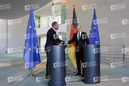 Empfang des Premierministers von Malta im Kanzleramt in Berlin