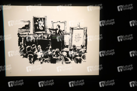 Ausstellungseröffung 'Banksy - A Vandal Turned Idol' in Berlin