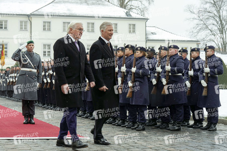 Begrüßung von König Philippe und Königin Mathilde von Belgien mit militärischen Ehren in Berlin