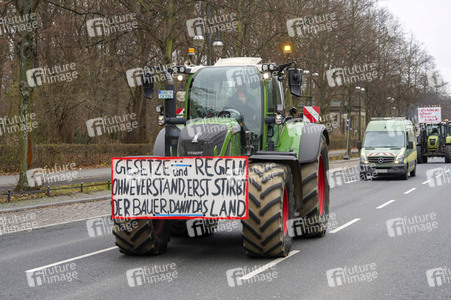 Bauerndemo für Agrardiesel in Berlin