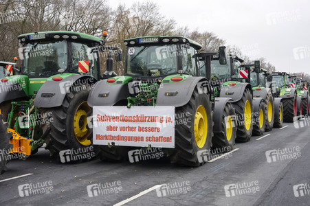 Bauerndemo für Agrardiesel in Berlin
