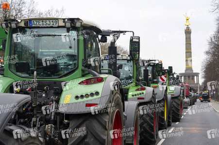 Bauerndemo für Agrardiesel in Berlin