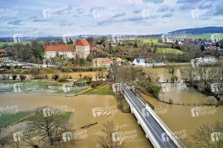 Leine-Hochwasser bei Burgstemmen