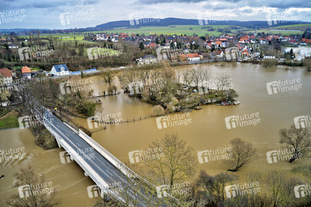 Leine-Hochwasser bei Burgstemmen