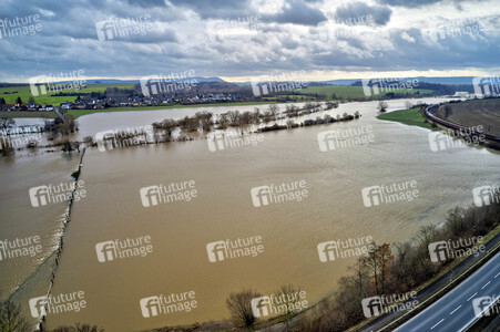 Leine-Hochwasser bei Burgstemmen
