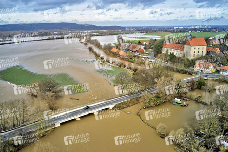 Leine-Hochwasser bei Burgstemmen