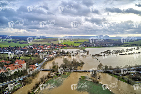 Leine-Hochwasser bei Burgstemmen