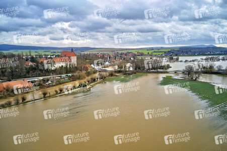 Leine-Hochwasser bei Burgstemmen