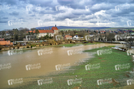 Leine-Hochwasser bei Burgstemmen