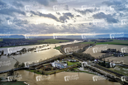 Leine-Hochwasser bei Burgstemmen