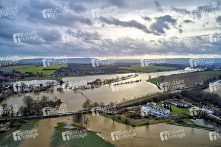 Leine-Hochwasser bei Burgstemmen
