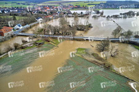 Leine-Hochwasser bei Burgstemmen