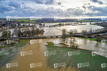 Leine-Hochwasser bei Burgstemmen