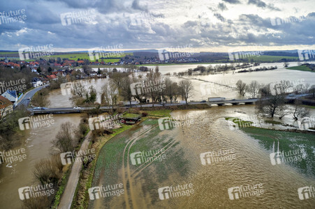 Leine-Hochwasser bei Burgstemmen