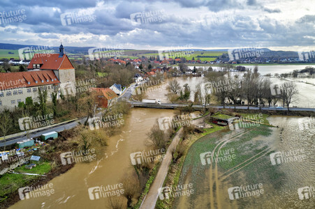 Leine-Hochwasser bei Burgstemmen
