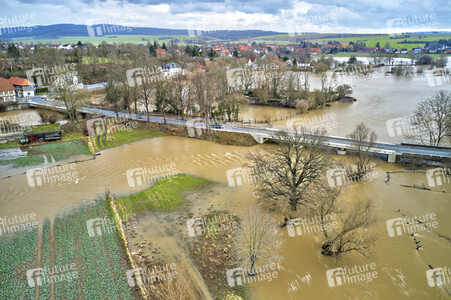 Leine-Hochwasser bei Burgstemmen