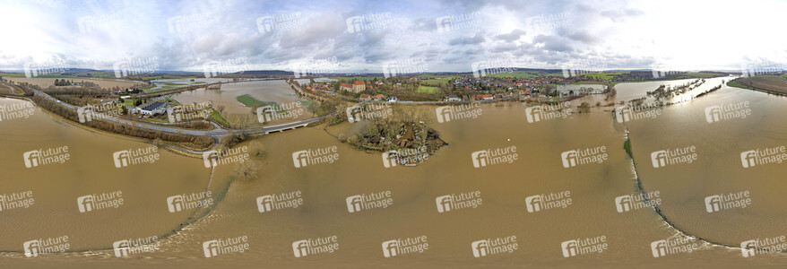 Leine-Hochwasser bei Burgstemmen
